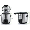 OVENTE Electric Deep Fryer 0.9 Liter Capacity, 840W Power with Locking