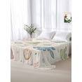 thumbnail image 5 of Pink Blue Green Easter California King Size Flat Sheet, Wrinkleproof & Fadeproof Cooling Flat Bed Sheet Only, Spring Bunny Colorful Eggs Breathable Soft Bedding Top Sheets 108 x 98 Inches, 5 of 8