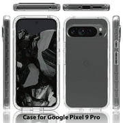 ShellTech for Google Pixel 9 Pro XL Case Non Yellowing Heavy Duty Soft TPU Dual Layer Bumper Rugged Protective Shockproof Slim Case Cover,Clear