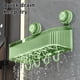 thumbnail image 5 of Estante de Baño con Ventosa de Plástico Verde - Organizador de Pared con Potente Succión, Cesta de Almacenamiento de 30 X 12 X 10 Cm para Maquillaje y Artículos de Tocador, 5 of 6