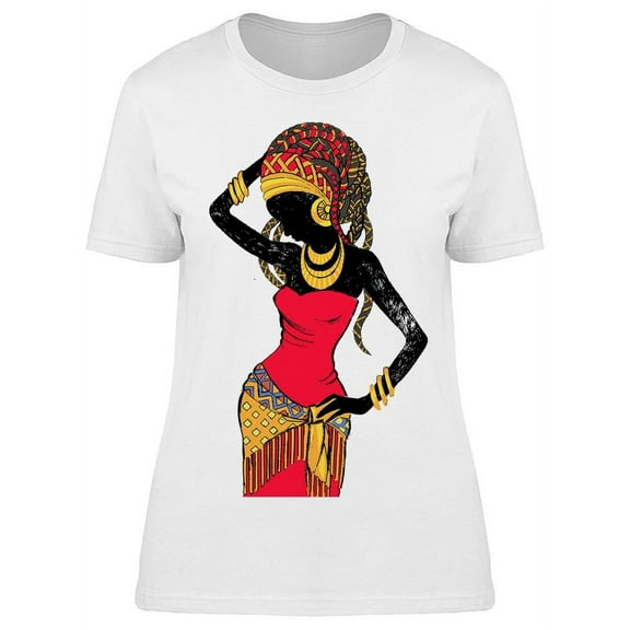 Gorgeous Ornamented Black Woman T-Shirt Women -Image by Shutterstock, Female Small