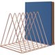 thumbnail image 1 of Revistero de metal dorado rosa: para inodoro, hogar, estantería, baño y oficina Revistero triangular con 9 ranuras: para periódicos, libros, tabletas y archivadores, 1 of 5