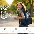 thumbnail image 6 of DISNIMO 3D Soccer Ball Print Kids Backpack for Boys 17 Inch Lightweight School Bookbag with Adjustable Straps Large Capacity Backpack for Primary Middle Students, Back to School Supplies, 6 of 7