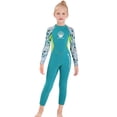 thumbnail image 2 of Niños Niñas Niños Traje de buceo Manga larga Cremallera trasera para deportes acuáticos (L Verde), 2 of 8