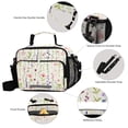 thumbnail image 4 of Wildflowers Leaves Soft Color Insulated Lunch Bag Portable Cooler Bag Mommy Bag Large Capacity 6L, 4 of 9