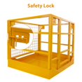 thumbnail image 5 of Forklift Safety Cage, Forklift Man Basket 1400 Lbs Capacity, 43 x 43 Inches Folding Forklift Work Platform, Collapsible Platform Lift Basket for Most Aerial Jobs, 5 of 7