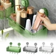thumbnail image 1 of Sales Today Clearance! Powerful Suction Cup Bathroom Shelf Wall Mounted Organizer Rack Plastic Storage Basket Convenient Makeup Tool Stand Easy Installation Suction Rack Deals of The Day Clearance!, 1 of 7