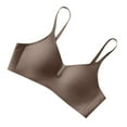 thumbnail image 4 of Wireless Push up Bra for Women Seamless V Neck Support T-Shirt Bras, Everyday Comfortable Bralette Coffee XXL, 4 of 4