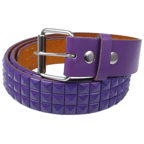 Purple Studded Leather Belt - Small - Walmart.com