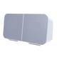 thumbnail image 3 of Caja de maquillaje de pared con tapa abatible, extraíble y lavable, organizador de almohadillas de algodón para baño, blanco y gris, 3 of 14