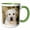 Green/White, variant on 3drose, Portrait of Yellow Labrador Retriever Dog - Na02 Zmu0139 - Zandria Muench Beraldo, 15oz Two-tone Yellow Mug