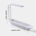 thumbnail image 3 of Back to School! mtvxesu Over the Toilet Storage Shelf, Kitchen Sink Faucet Storage Sink Hanger Faucet Rack Clip Rag Bathroom Kitchen Storage Shelf with Doors Shelf Storage School Savings, 3 of 9
