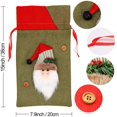 thumbnail image 2 of Bolsas de Navidad con cordón, bolsas de Navidad de tela de diseño 3D para suministros de fiesta de Navidad, 15 x 8 pulgadas Fason WRQX-552, 2 of 7