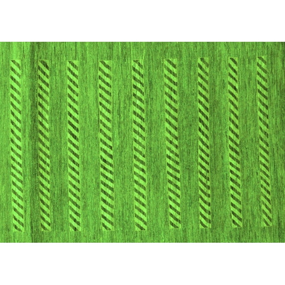 Ahgly Company Indoor Rectangle Abstract Green Modern Area Rugs, 8' x 10'