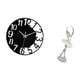 thumbnail image 5 of Reloj de pared redondo, creativo, moderno, decorativo, silencioso, sencillo, con figura de bailarina grande, escultura artística para hotel, oficina,, 5 of 8