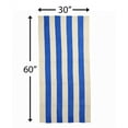 thumbnail image 2 of Home Sweet Home 100% Cotton Stripe Cabana Beach Towels - Spa & Pool Towels - Set of 4 - 30" x 60" (Royal Blue), 2 of 2
