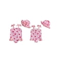 thumbnail image 2 of BemeyourBBs Toddler Baby Girl Swimsuit One Piece Swimsuit Infant Girl Bathing Suit Strawberr Bow Cherry Print Sleeveless Tie Shoulder Swimwear with Swim Cap Summer Beachwear, 2 of 9