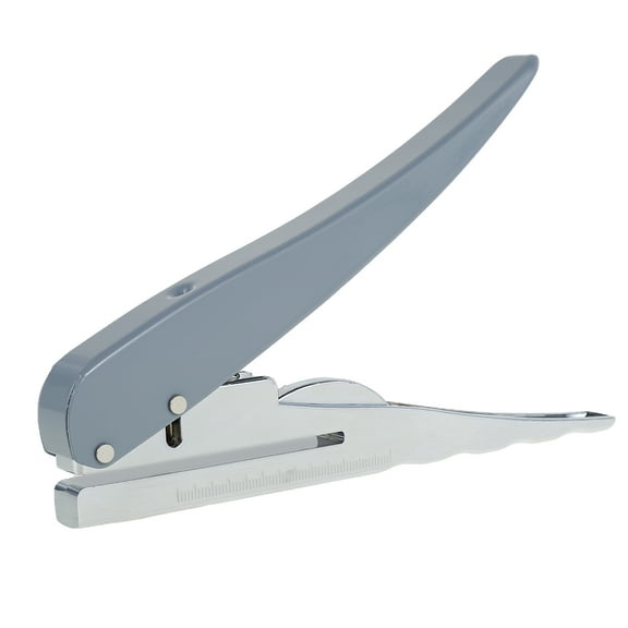 Austok 3/6/8mm Diameters Single Hole Paper Puncher Metal Hand Operated Loose Leaf Punch Handle Designed Paper Punch Scale Design Accurate Punching for Document Binding