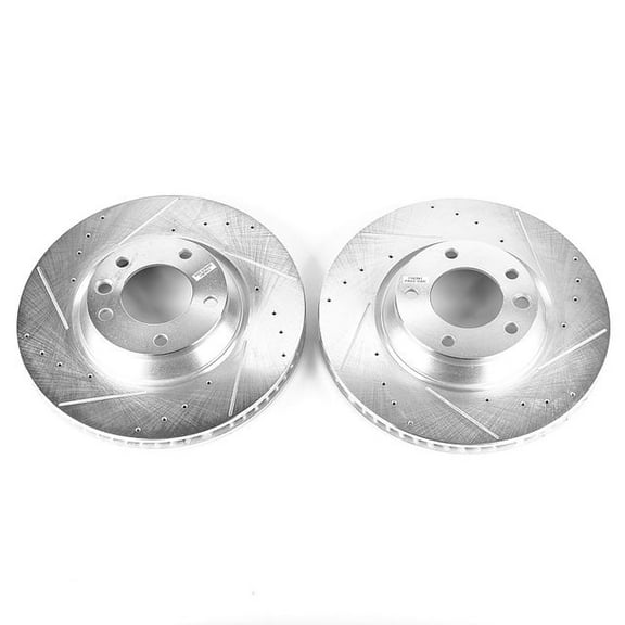 Power Stop EBR822XPR Evolution Drilled & Slotted Rotors -Front Fits 2015 Audi Q7