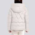 thumbnail image 4 of WXLWZYWL Hooded Winter Jackets for Women Solid Color Cropped Cotton Jacket Long Sleeve Heavyweight Jacket Quilted Puffer Parka Coat Jackets, 4 of 4