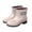 Beige, variant on Puntoco Women's Short Rain Boots Waterproof Chelsea Ankle Rubber Garden Shoe Purple 8