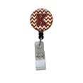 thumbnail image 1 of Letter K Chevron Maroon & Gold Retractable Badge Reel, 1 of 1