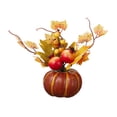 thumbnail image 2 of Sunloudy Halloween Simulation Pumpkin Ornaments Dining Table Centerpieces Decoration Autumn Table Decor Berry Crafts, 2 of 9