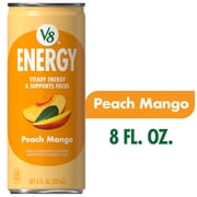 V8 Energy Peach Mango Energy Drink, 8 fl oz Can