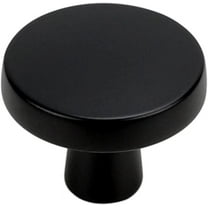 Homdiy 10 Pack Black Cabinet Knobs Kitchen Drawer Knobs Round Solid Cabinet Hardware