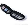 thumbnail image 6 of Front Kidney Grille for 2019-2021 BMW 3 Series G20 G21 M-Color Gloss Black Grille Double Slats, 6 of 6