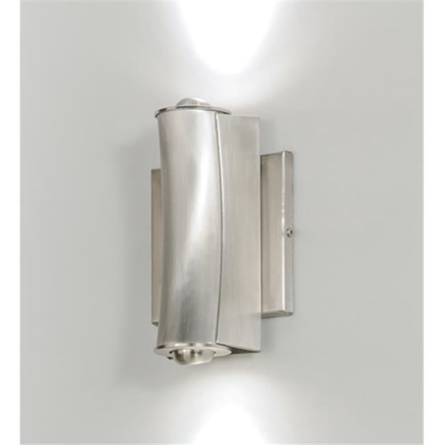 Meyda 145971 4.5 in. Concave LED Wall Sconce, Brushed Stainless Steel