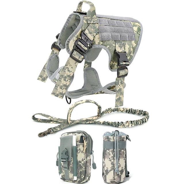 Military Large Dog Harness Pet German Shepherd K9 Malinois Training Vest Tactical Dog Harness And Leash Set For Dogs Accessories ShopWise Round
