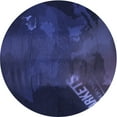thumbnail image 1 of Ahgly Company Tapis d'Intérieur Rond Lavable en Machine Bleu Royal Transitionnel, 8 Pieds Rond, 1 of 7