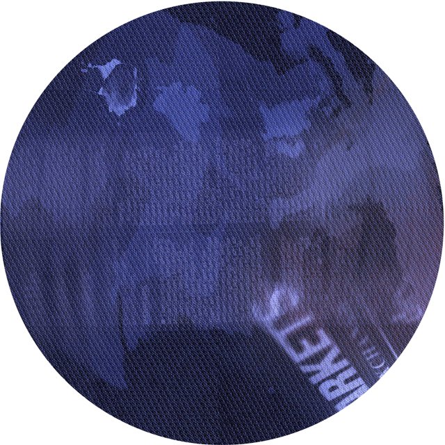 Ahgly Company Tapis d'Intérieur Rond Lavable en Machine Bleu Royal Transitionnel, 3 Pieds Rond