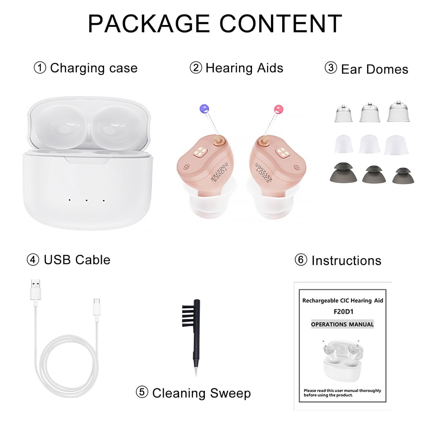 Not Amplifier True Hearing Aids,Invisible 16 Channels Digital Rechargeable Hearing Aids for Seniors with Noise Cancellation with Charging Box