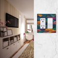 thumbnail image 5 of Yayeee Rocker Switch Wall Plate 1-Gang 4.6"x2.9" Home Decorative Outlet Cover, Colorful Waves Pattern, 5 of 6