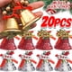 thumbnail image 2 of 20/4 piezas de colgantes de campanas navideñas, guirnaldas de árboles de Navidad, adornos colgantes de campanas para el hogar, fiestas de Navidad y Año Nuevo, manualidades de decoración DIY, 2 of 5
