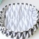 thumbnail image 2 of Cesto de ropa sucia con forma de medio diamante, cesta para ropa sucia, impermeable, de tela de lino y algodón, plegable (gris), 2 of 4