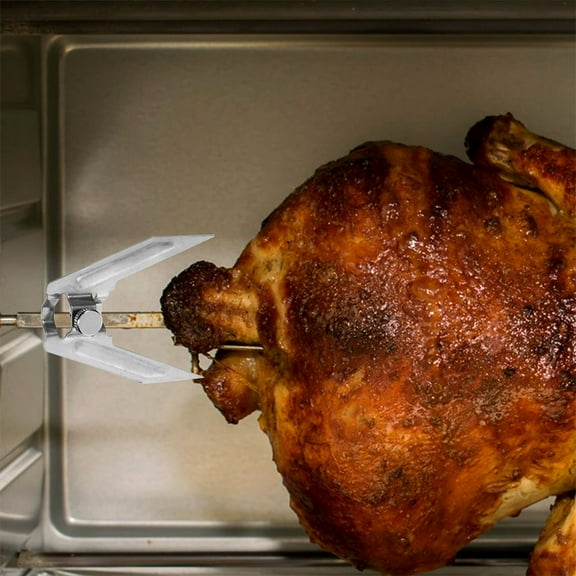 FRCOLOR 4pcs Rotating Roast Chicken Forks Stainless Steel Chicken Fork Food Grill for Home Oven and BBQ Grills Kitchen and Cooking Tools