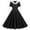 Black, variant on Womens Dresses Summer Foreign Trade Explosion Women'S V Neck Short Sleeve Solid Color Retro Double Button Big Swing Dress Summer Dresses For Women