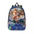 thumbnail image 3 of Custom 3D Print Little Mermaid Ariel Canvas Backpack for Girls Boys College School Travel Bags Bookbag Fits 15 Inch Laptop, 3 of 5