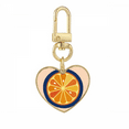 thumbnail image 1 of Llavero de metal Unbranded en forma de corazón dorado patron alfabeto naranja 3,2x3cm, 1 of 3