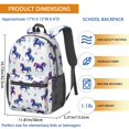 thumbnail image 3 of Unicorn and Bubble White Pattern 17" School Backpacks for Teens,Waterproof Oxford Fabric,S-Shape Padded Straps for School,Travel,Hiking,Camping, 3 of 6