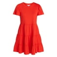 thumbnail image 3 of Time and Tru Women's and Women’s Plus Cotton Swing Dress with Short Sleeves, Sizes XS-4X, 3 of 6