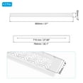 thumbnail image 2 of Uxcell 31 x 2 Inch Door Air Vent Cover, 2 Pcs Heavy Duty Aluminum Grille Ventilation Cover with Mounting Screws, White, 2 of 6