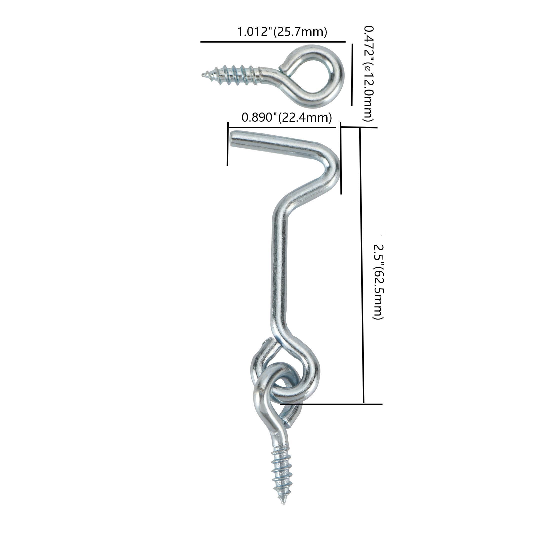 2-1/2 in. Gate Hook and Eye, Zinc Plated, 2 Pack