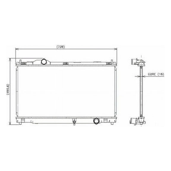 Radiator - Compatible with 2006 - 2015 IS350 2007 2008 2009 2010 2011 2012 2013 2014