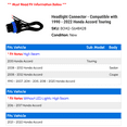 thumbnail image 2 of Headlight Connector - Compatible with 1990 - 2022 Honda Accord Touring 1991 1992 1993 1994 1995 1996 1997 1998 1999 2000 2001 2002 2003 2004 2005 2006 2007 2008 2009 2010 2011 2012 2013 2014 2015, 2 of 2