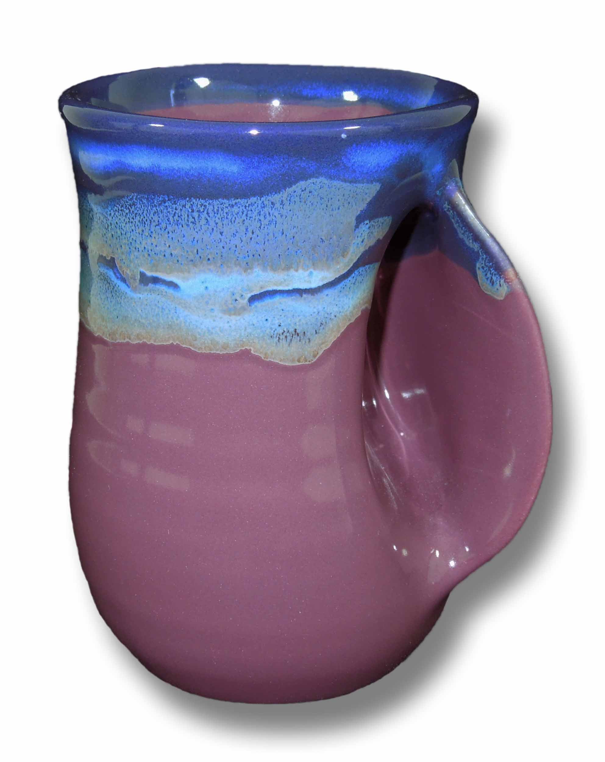 Clay in Motion Handwarmer Mug Purple Passion Right Hand
