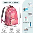 thumbnail image 5 of Red Pink Modern Art Geometric Backpack for School,Cute School Bag,Schoolbag with Adjustable Shoulder Straps & Padded Back,16.9 Inch, 5 of 5